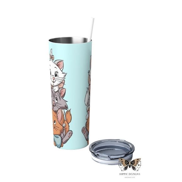 The Aristocats 20oz Steel Tumbler With Lid & Straw - Picture 6 of 14